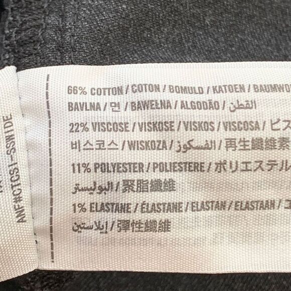 Abercrombie & Fitch High Rise Super Skinny Jeans Black Denim Button Fly Moto - Picture 11 of 12